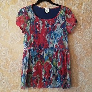 ANTHROPOLOGIE WESTON WEAR TOP MULTI SZ M
